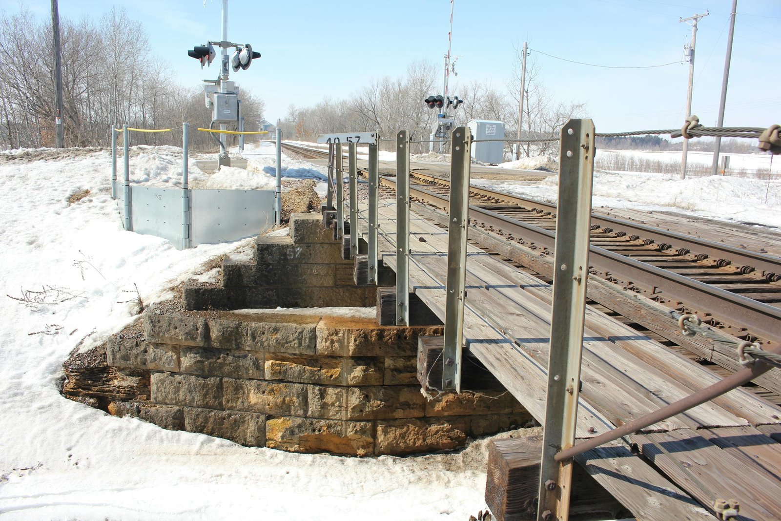 Looking west